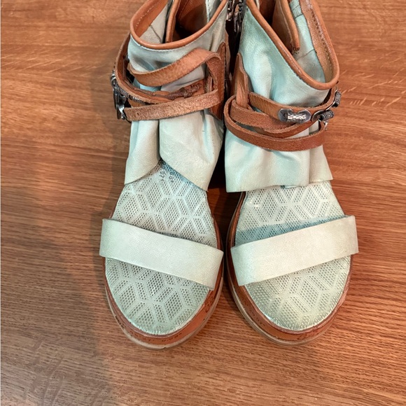 A.S.98 Mint Green Charms Sandals with Leather Straps - Picture 3 of 5